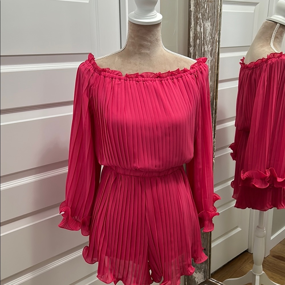 Blue B Pleated Romper